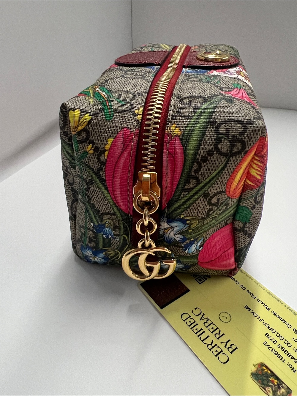 Gucci Ophidia GG Flora Cosmetic Zip Top Case - Certified Authentic - Picture 2 of 13